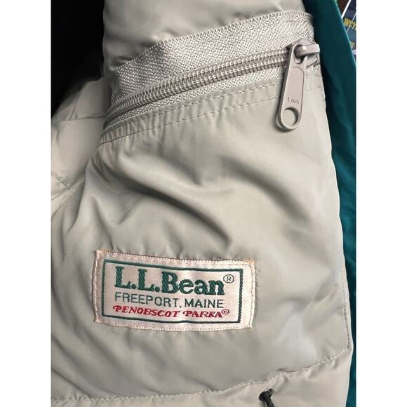 Vintage LL Bean Maine Parka Coat Down Puffer Small USA Cinch Waist Skiing Thick - Picture 5 of 15